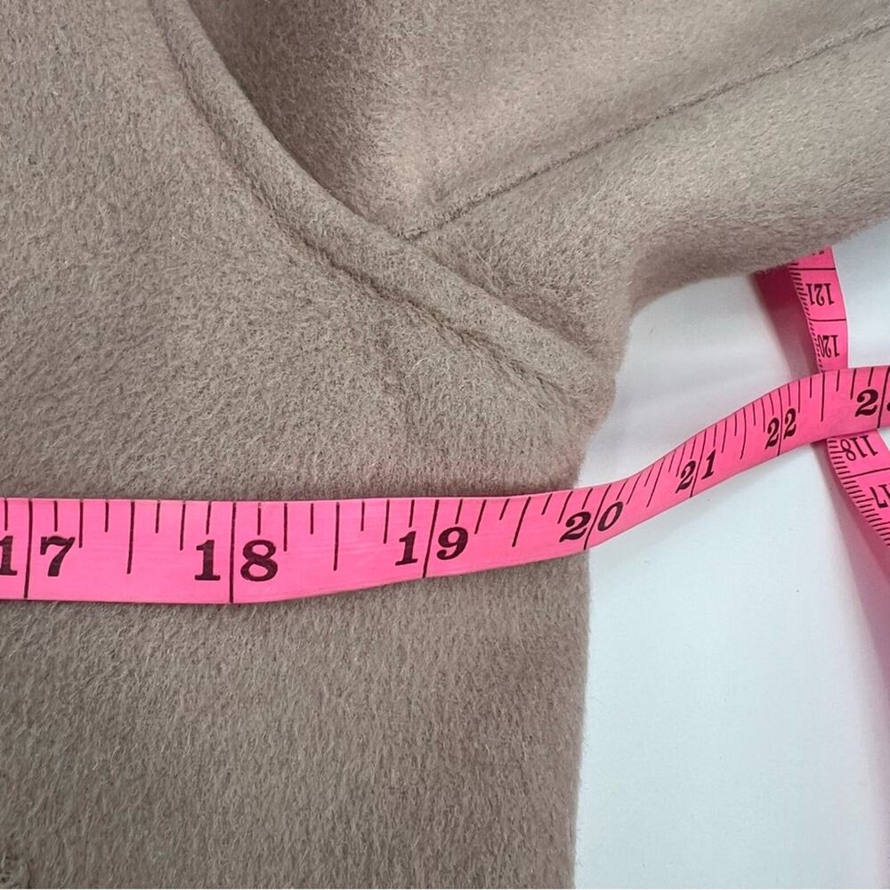 Belle & Bloom double-breasted military peacoat wool blend tan oat sz XL - Picture 3 of 5